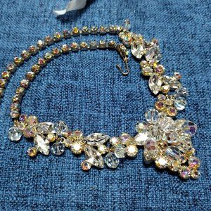 🎬 AB Crystal Grape Cluster Necklace